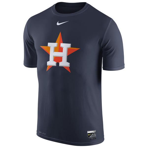 MLB Men Houston Astros Nike Authentic Collection Legend Logo 1.5 Performance TShirt  Navy->mlb t-shirts->Sports Accessory